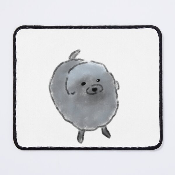 Item preview, Cute Fluffy Round Grey Poodle Dog Art designed and sold by raun.draw.