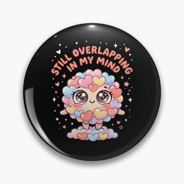 Item preview, Still Overlapping In My Mind - Cute Heart Bubble Character Design designed and sold by KansydMerch.