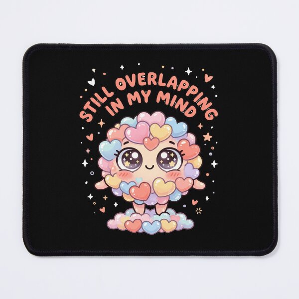 Item preview, Still Overlapping In My Mind - Cute Heart Bubble Character Design designed and sold by KansydMerch.