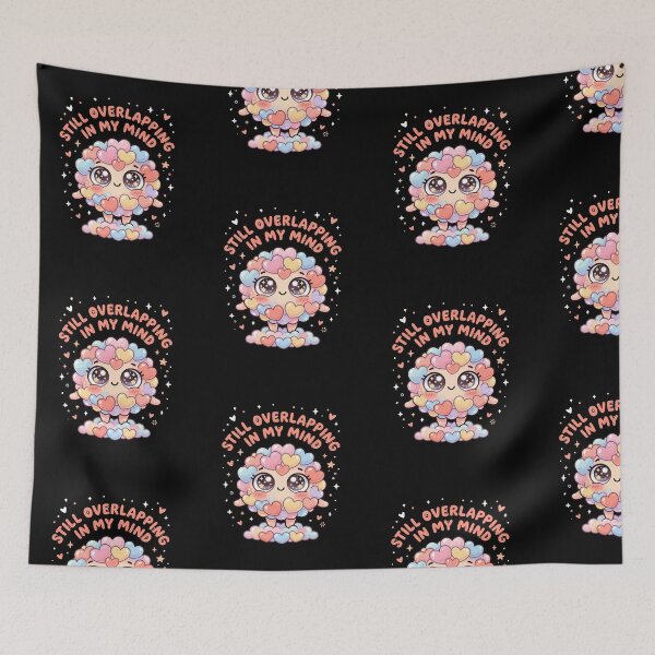 Item preview, Still Overlapping In My Mind - Cute Heart Bubble Character Design designed and sold by KansydMerch.