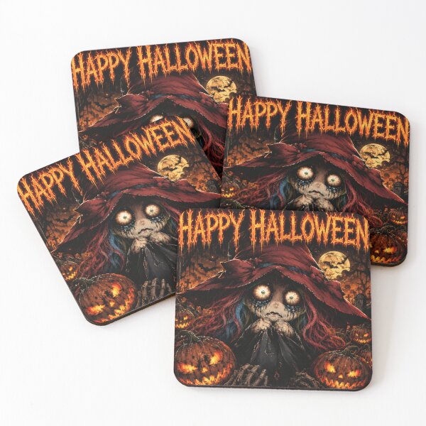 Item preview, Happy Halloween – Spooky Anime Witch & Horror Pumpkin Art designed and sold by kdhill.