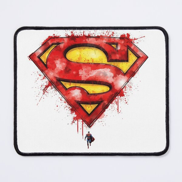 Item preview, Watercolor Superman Crest Paint Splatter Art designed and sold by DKSH1234.