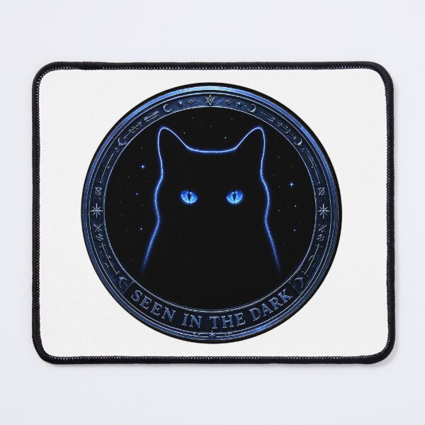 Item preview, Seen in the Dark — Black Cat Glowing-Eyes Medallion designed and sold by Eyes Over Chaos .