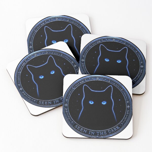Item preview, Seen in the Dark — Black Cat Glowing-Eyes Medallion designed and sold by Eyes Over Chaos .