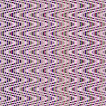 Artwork thumbnail, Retro Multicolor Wavy Parallel Lines Pattern by GraphyLab
