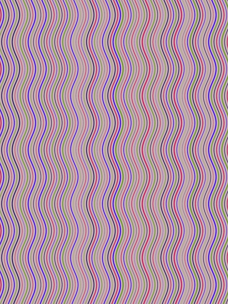 Thumbnail 5 of 5, A-Line Dress, Retro Multicolor Wavy Parallel Lines Pattern designed and sold by GraphyLab.