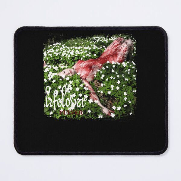 Item preview, Figure Covered in Blood Lying in White Flower Field designed and sold by RebaBechtelar.