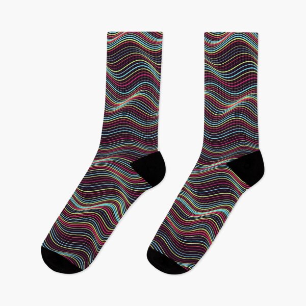 Item preview, Abstract Multicolor Neon Wavy Horizon Pattern designed and sold by GraphyLab.