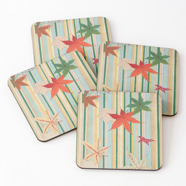 Item preview, Japanese Vintage Autumn Falling Leaves designed and sold by Kibatsu.