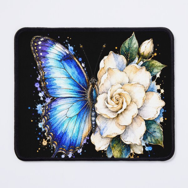 Item preview, Gardenia Butterfly Watercolor Illustration designed and sold by ColorSplash123.