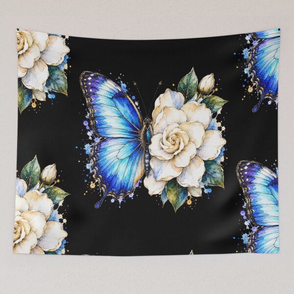 Item preview, Gardenia Butterfly Watercolor Illustration designed and sold by ColorSplash123.