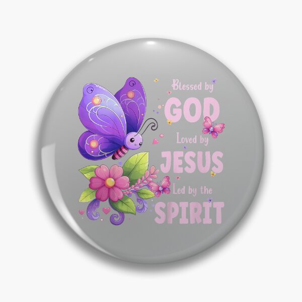 Item preview, Christian Girls Blessed by God Loved by Jesus Cute Butterfly designed and sold by mjohnson9.