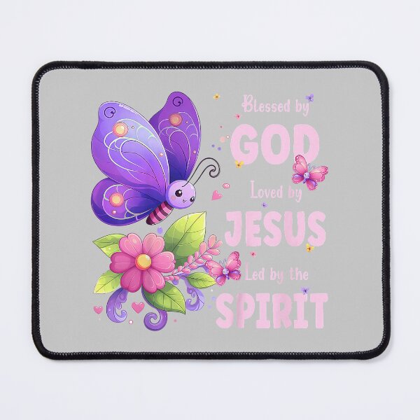 Item preview, Christian Girls Blessed by God Loved by Jesus Cute Butterfly designed and sold by mjohnson9.