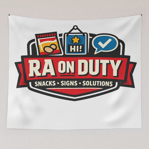 Item preview, RA On Duty – Resident Assistant Snacks Signs & Solutions designed and sold by FindYouByZ.