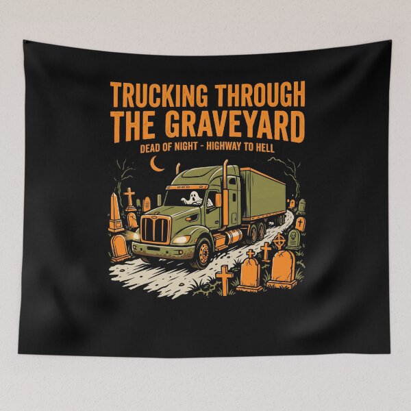 Item preview, Trucking Through the Graveyard Halloween Truck designed and sold by fawzimorsy.