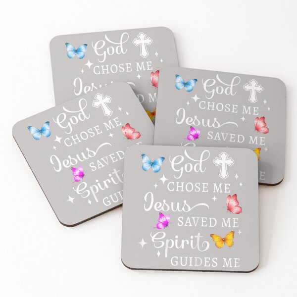 Item preview, Christian God Chose Me Jesus Saved Stars and Butterflies designed and sold by mjohnson9.