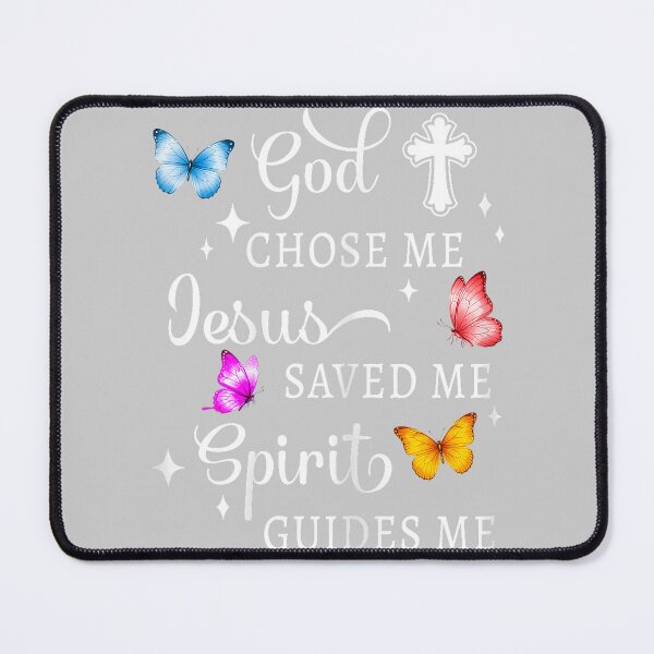 Item preview, Christian God Chose Me Jesus Saved Stars and Butterflies designed and sold by mjohnson9.