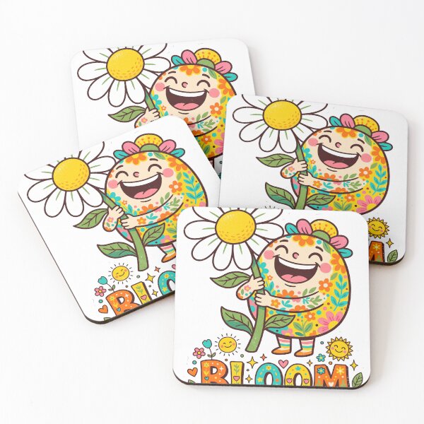 Item preview, Retro Bloom Daisy Flower Vintage Mascot Sticker Design designed and sold by misbahsiro.