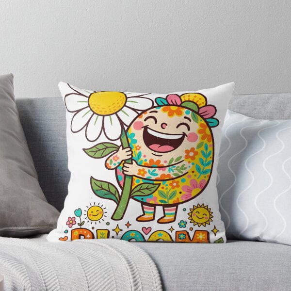 Item preview, Retro Bloom Daisy Flower Vintage Mascot Sticker Design designed and sold by misbahsiro.