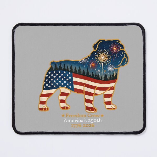 Item preview, Bulldog America's 250th Patriotic Dog Fireworks designed and sold by GreggRoss.
