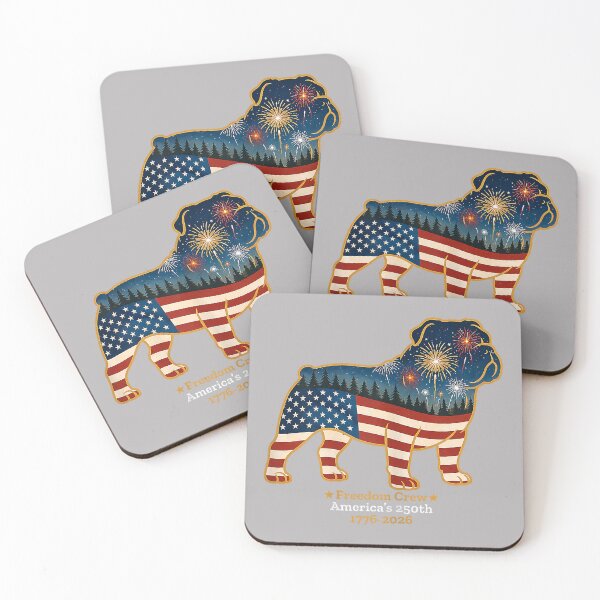 Item preview, Bulldog America's 250th Patriotic Dog Fireworks designed and sold by GreggRoss.