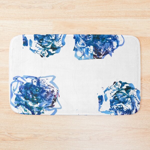Item preview, Bright blue painted roses abstract designed and sold by SillyGhoul.