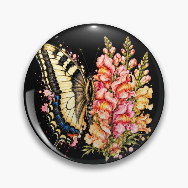 Item preview, Snapdragon Butterfly Watercolor Illustration designed and sold by ColorSplash123.