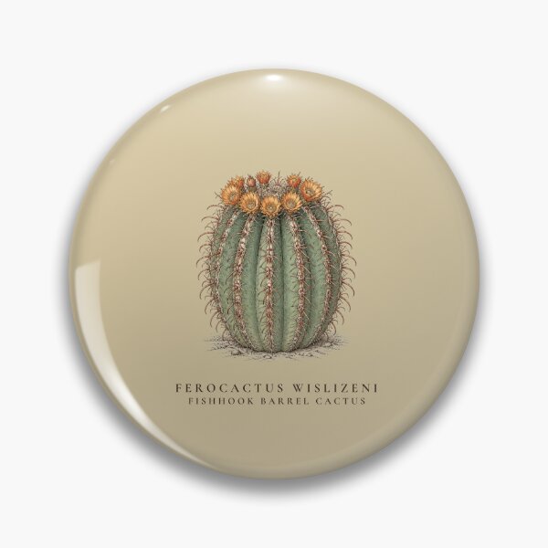 Item preview, Fishhook Barrel Cactus Vintage Botanical Illustration Ferocactus Wislizeni designed and sold by Panom Suavichien.
