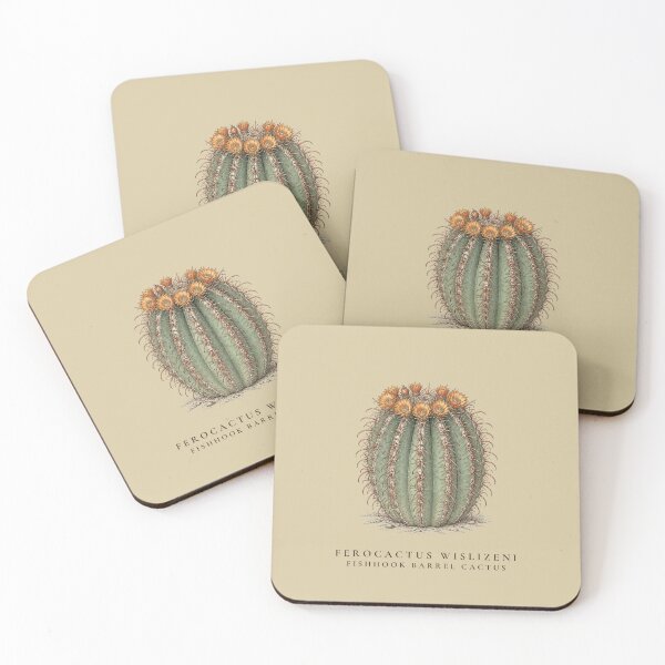 Item preview, Fishhook Barrel Cactus Vintage Botanical Illustration Ferocactus Wislizeni designed and sold by Panom Suavichien.