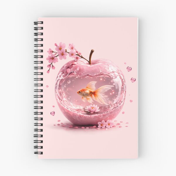 Item preview, Pink  Apple Aquarium Goldfish – Sakura Cherry Blossom Fantasy Art  designed and sold by Masora.studio.