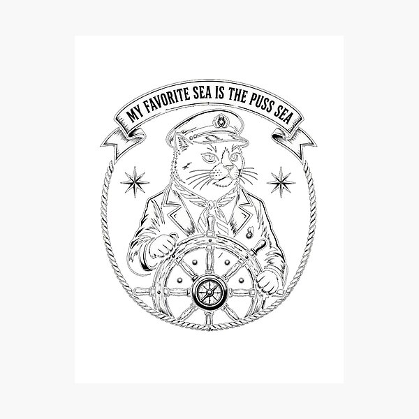 Item preview, My Favorite Sea is The Puss-Sea designed and sold by TheEndDesign.