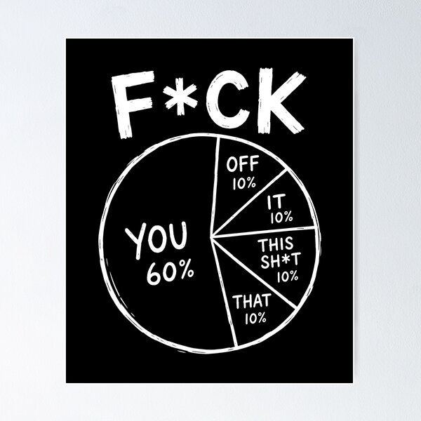 Item preview, FCK You Pie Chart  designed and sold by CelidaBonde.