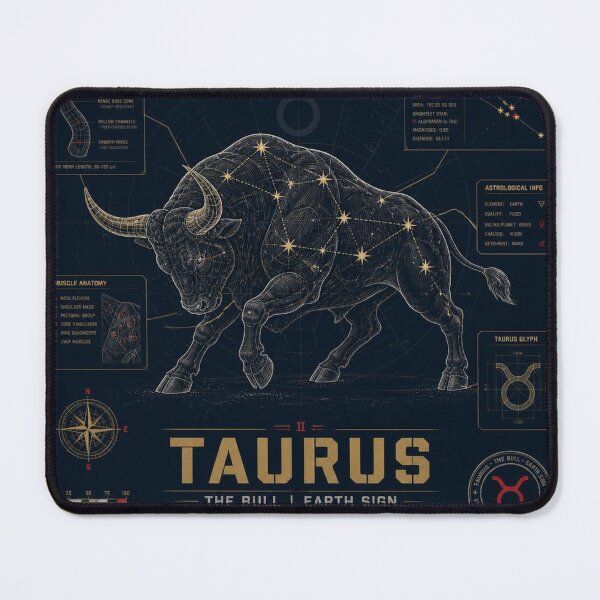 Item preview, Taurus Zodiac Blueprint Art | Astral Technical Illustration designed and sold by SunnyDesign82.