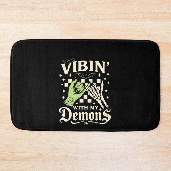 Item preview, Funny Vibin' With My Demons Halloween Goth Skeleton Monster Art designed and sold by elderberry.