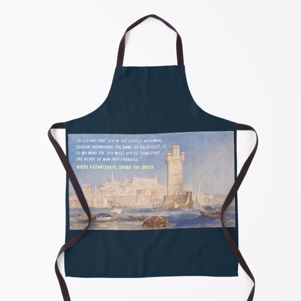 Item preview, Kazantzakis quote: To cleave that sea in the gentle autumnal season, murmuring the name of each islet, is to my mind the joy most apt to transport the heart of man into paradise. designed and sold by artbleed.