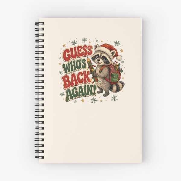 Item preview, Guess Who's Back Again Christmas Raccoon Funny Santa Shirt designed and sold by Yellowriversss.