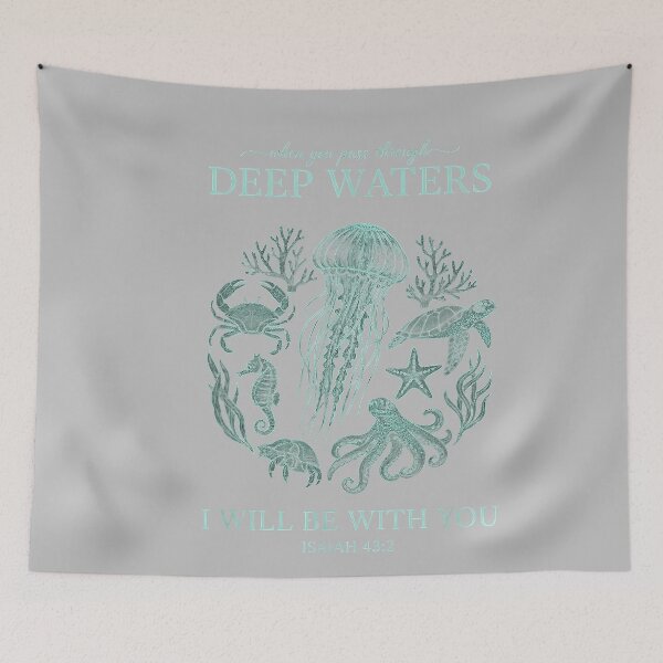 Item preview, Christian Isaiah 43 2 Deep Waters Bible Verse OverFear designed and sold by mjohnson9.