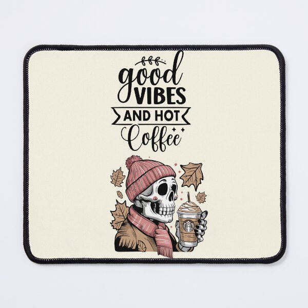 Item preview, Halloween 2026 Good Vibes & Iced Coffee Skeleton | Cute Boho Floral Skeleton Design designed and sold by Coolparrotgirl.