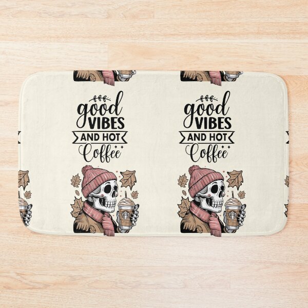Item preview, Halloween 2026 Good Vibes & Iced Coffee Skeleton | Cute Boho Floral Skeleton Design designed and sold by Coolparrotgirl.