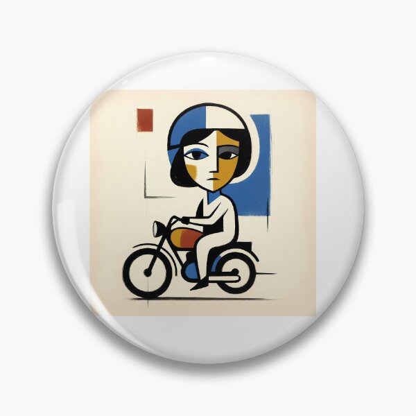 Item preview, Vintage Moped Rider Art - Mid Century Modern Scooter Girl Illustration designed and sold by OzzFrequency.