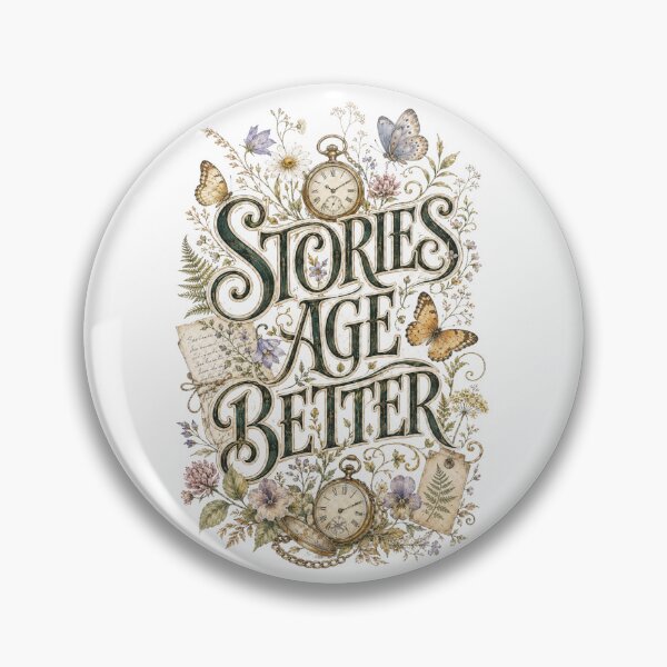 Item preview, Stories Age Better – Vintage Botanical Timekeeper designed and sold by Golden Era Studio.