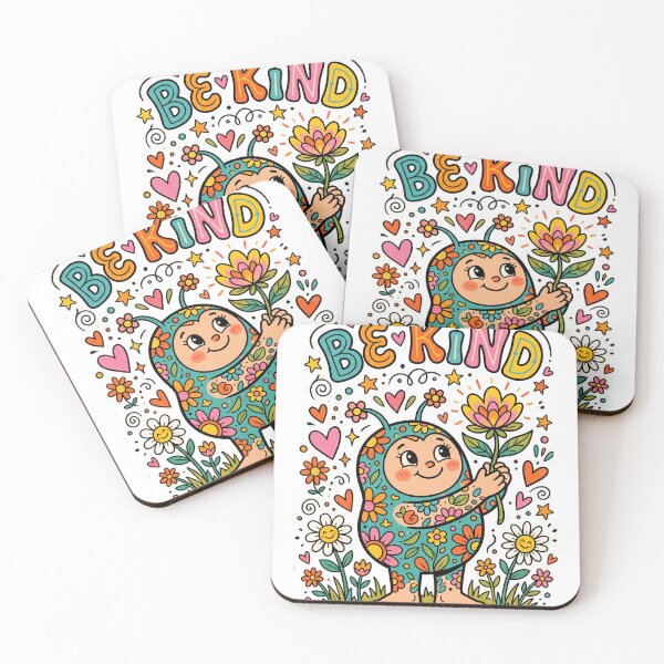 Item preview, Be Kind Floral Costume Retro Mascot Sticker Design designed and sold by misbahsiro.