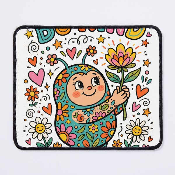 Item preview, Be Kind Floral Costume Retro Mascot Sticker Design designed and sold by misbahsiro.