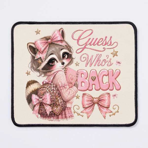 Item preview, Guess Who's Back Coquette Raccoon Pink Bow Preppy School designed and sold by Yellowriversss.