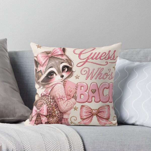 Item preview, Guess Who's Back Coquette Raccoon Pink Bow Preppy School designed and sold by Yellowriversss.
