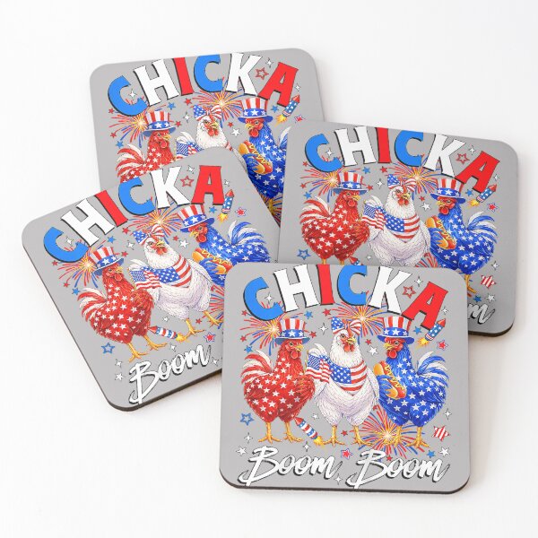 Item preview, Chicka Boom Boom Patriotic Chicken 4th of July Independence designed and sold by GreggRoss.