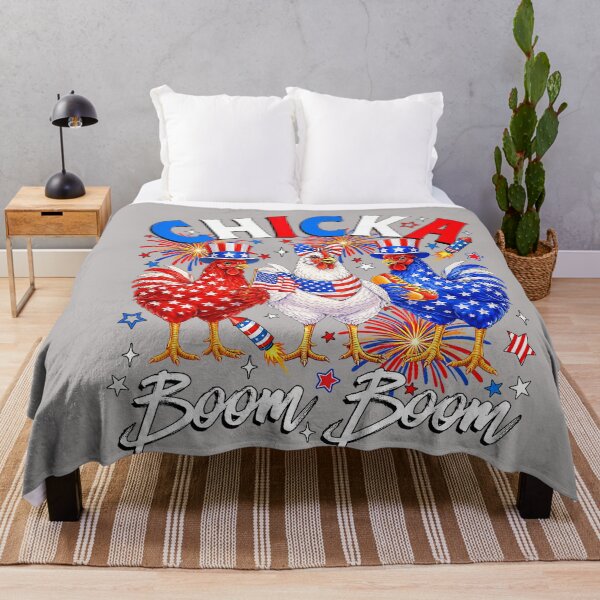 Item preview, Chicka Boom Boom Patriotic Chicken 4th of July Independence designed and sold by GreggRoss.