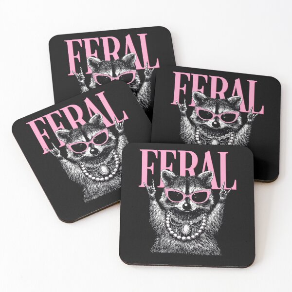 Item preview, Funny Feral Raccoon Pink Sunglasses Pearl Attitude Art designed and sold by elderberry.