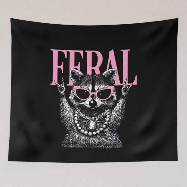 Item preview, Funny Feral Raccoon Pink Sunglasses Pearl Attitude Art designed and sold by elderberry.
