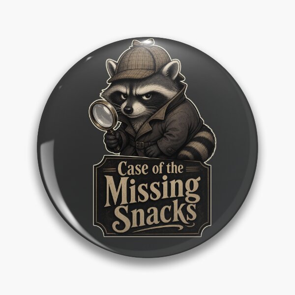 Item preview, Jimothy Raccoon Detective Case of the Missing Snacks Meme designed and sold by GraphixKing999.